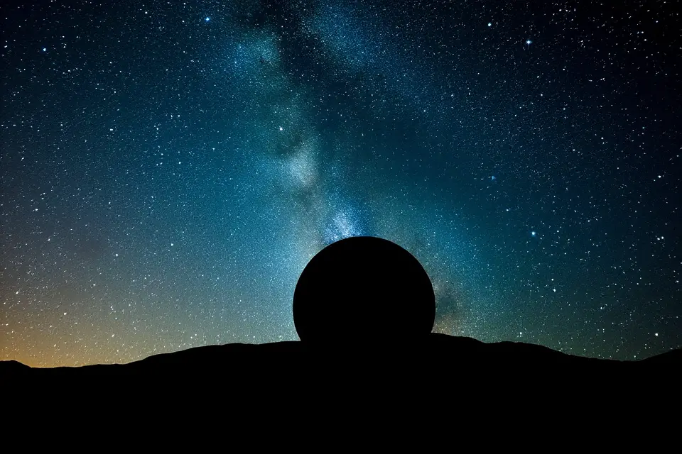 gas giant planet silhouette