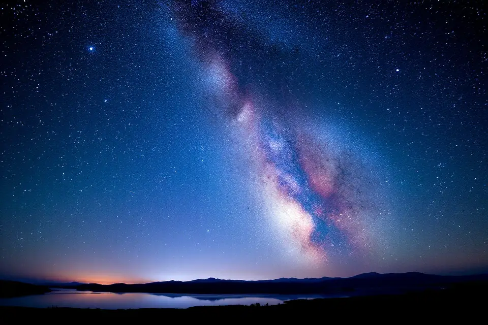 glowing galaxy night sky