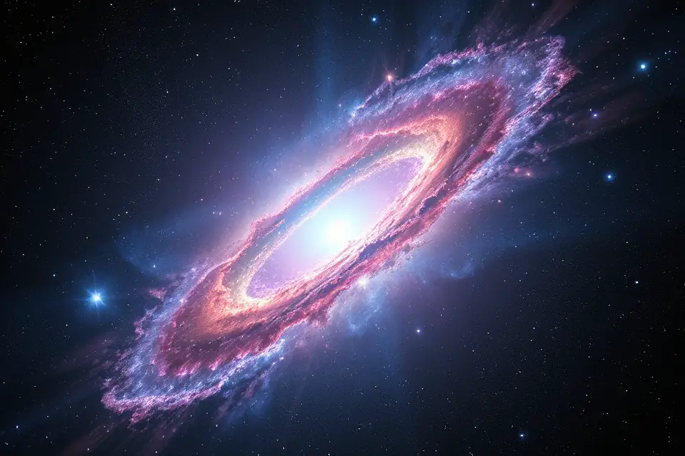 glowing nebula galactic center