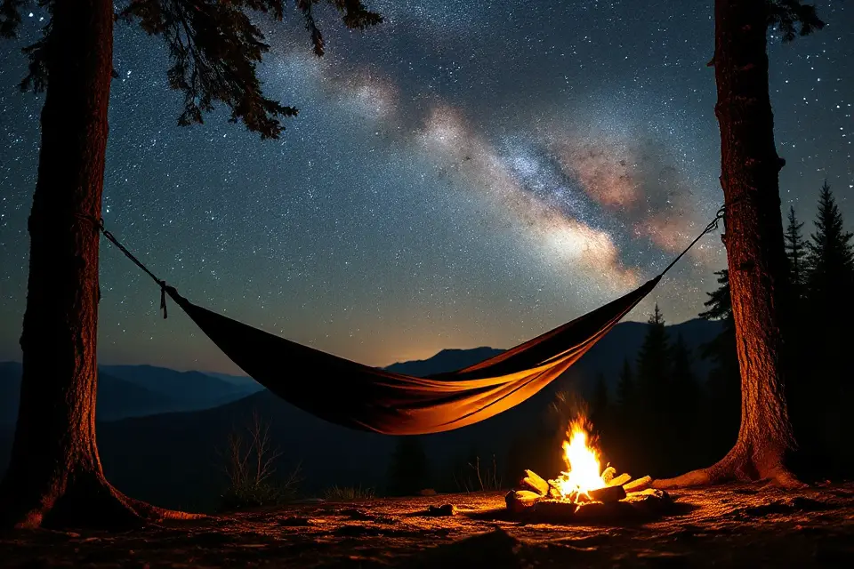 hammock under starry sky