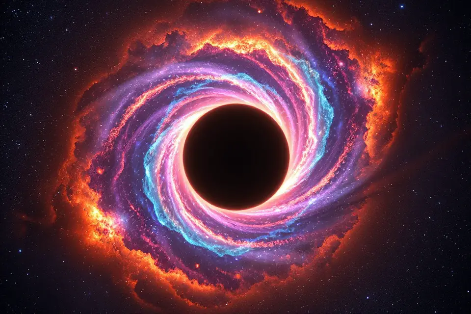 illuminated black hole imagery