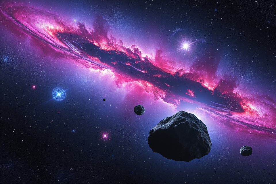 intergalactic space stock photo