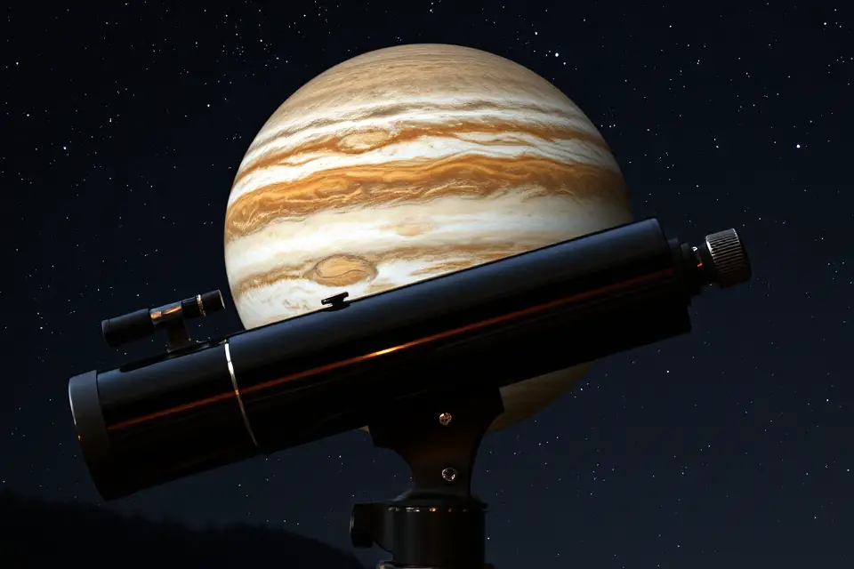jupiter telescope stock photo