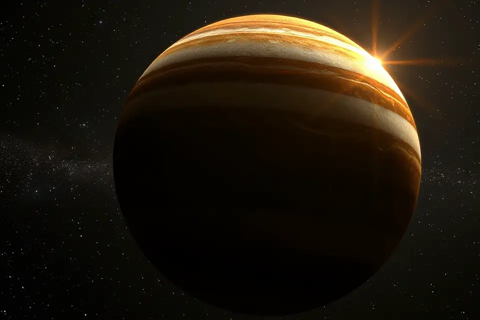 jupiter with starry background