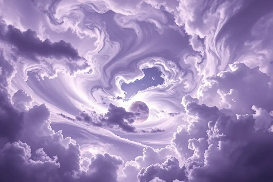 lavender stormy alien sky