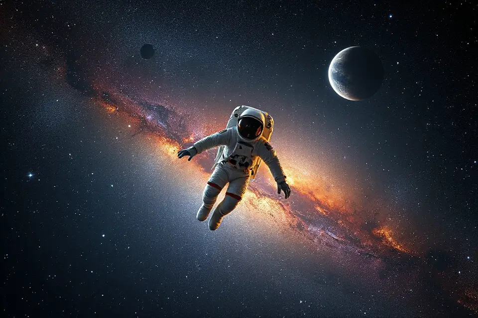 lone astronaut in space