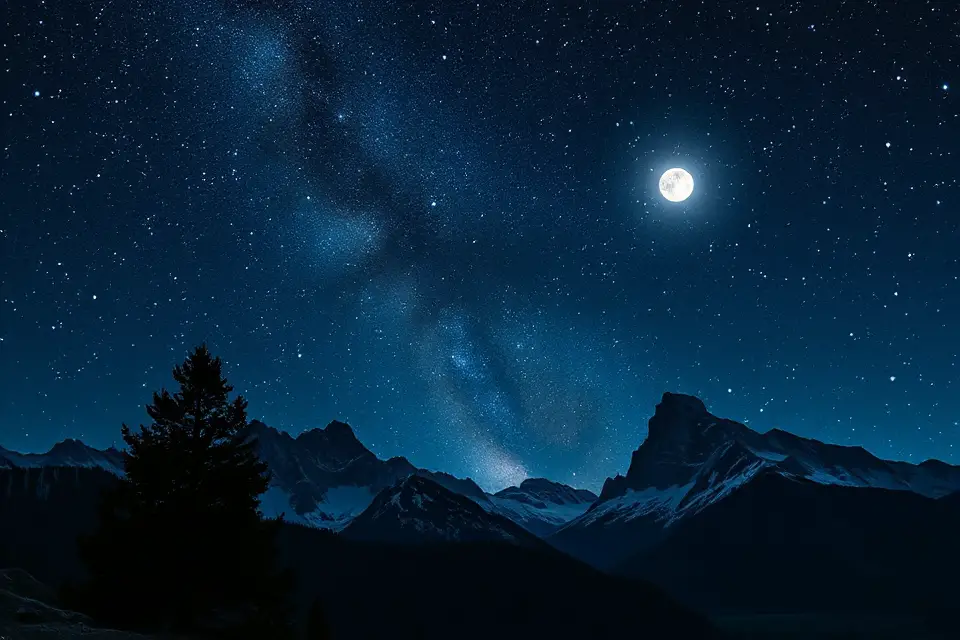 lone pine tree starscape