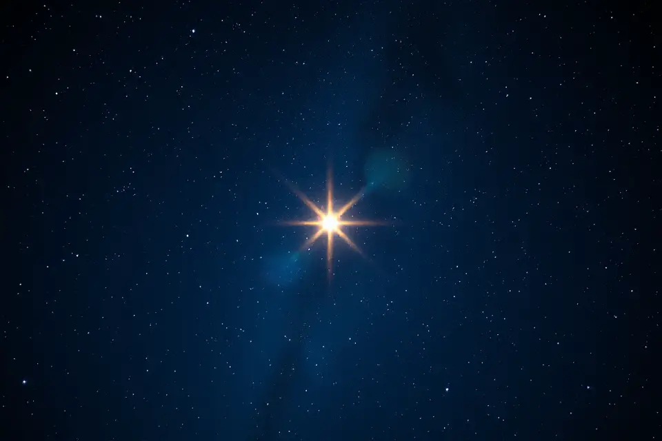 luminous star celestial night