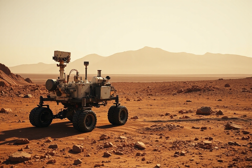 mars rover rugged mountains