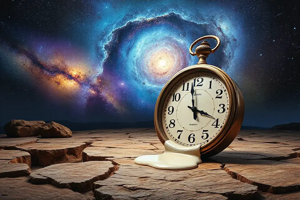 melting clock cosmic landscape