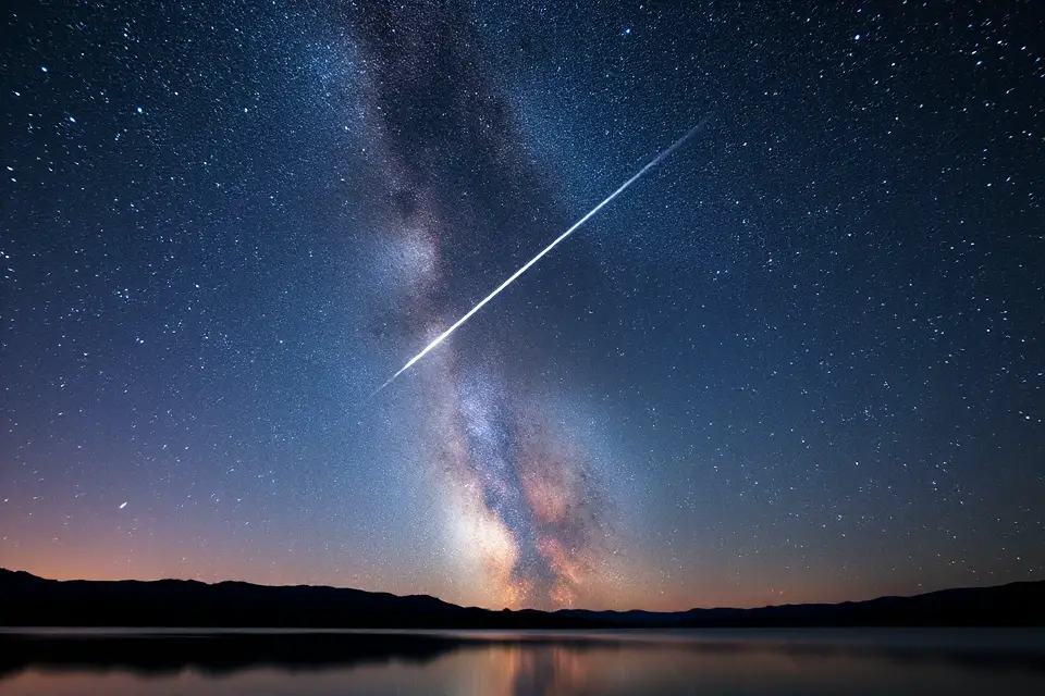milky way shooting star photo