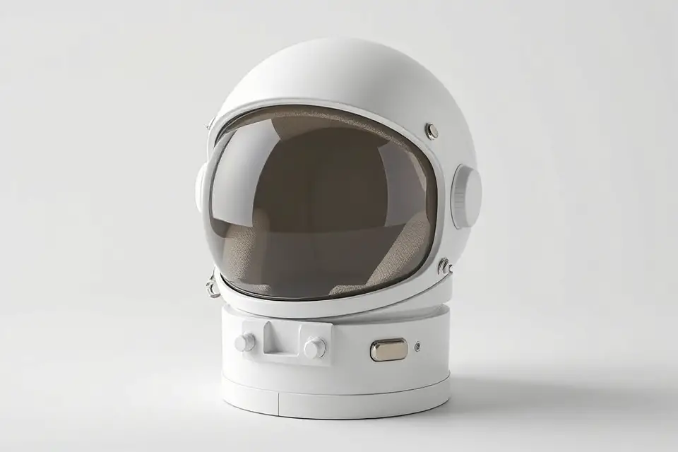 minimalist astronaut helmet photo