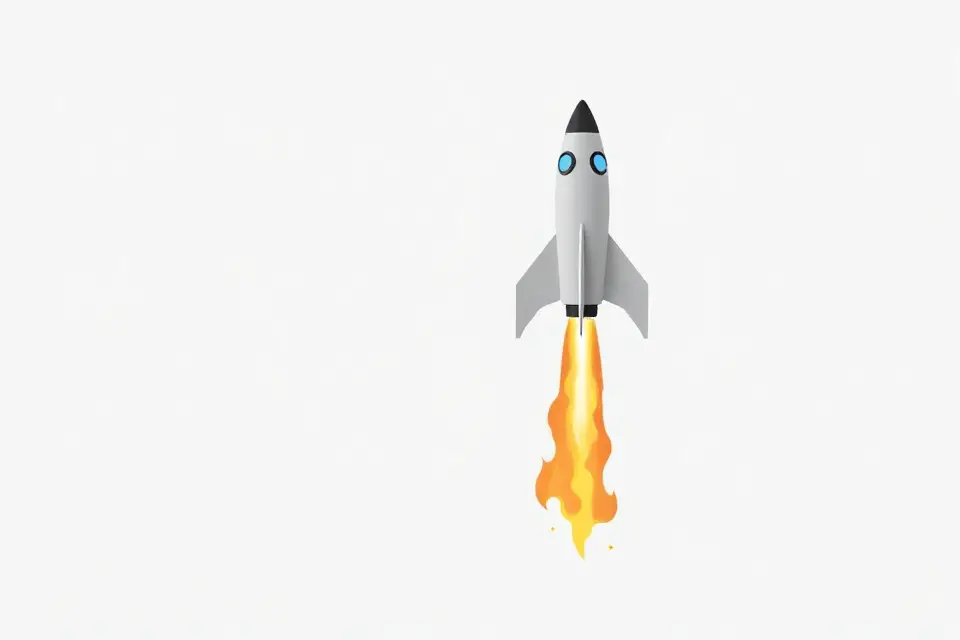 minimalist rocket flames photo