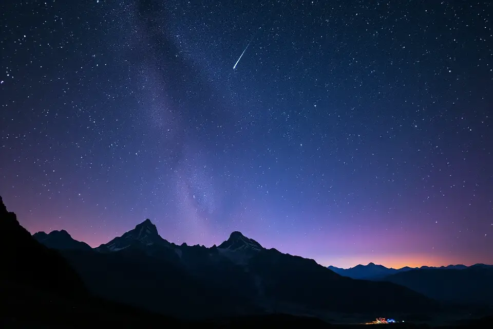 mountain starry sky magic