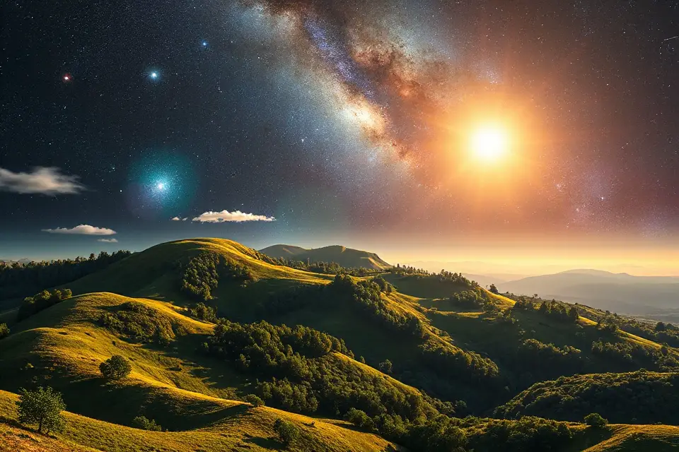 natural planet in galaxy