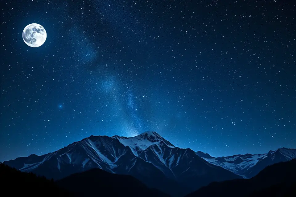 orion constellation mountain backdrop