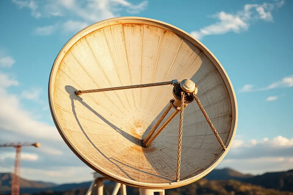 radio telescope dish close up