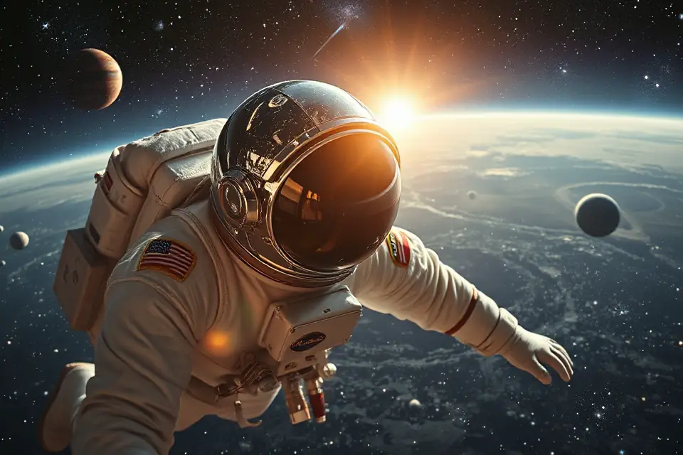 retro astronaut space adventure