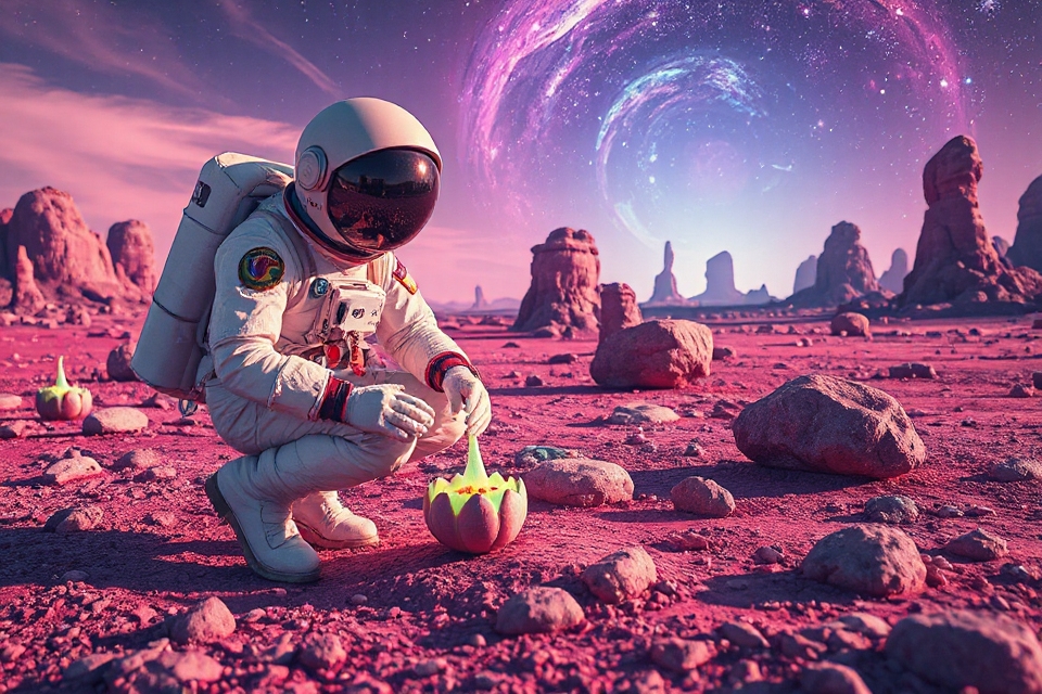 retro astronaut space exploration