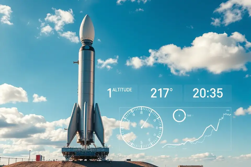 rocket launch digital overlay