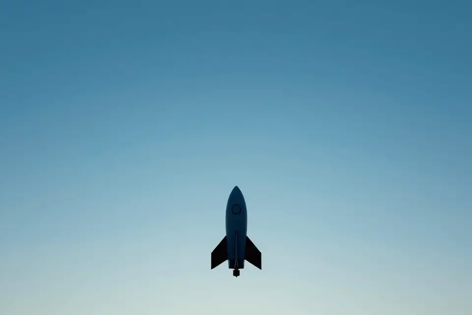 rocket silhouette clear sky