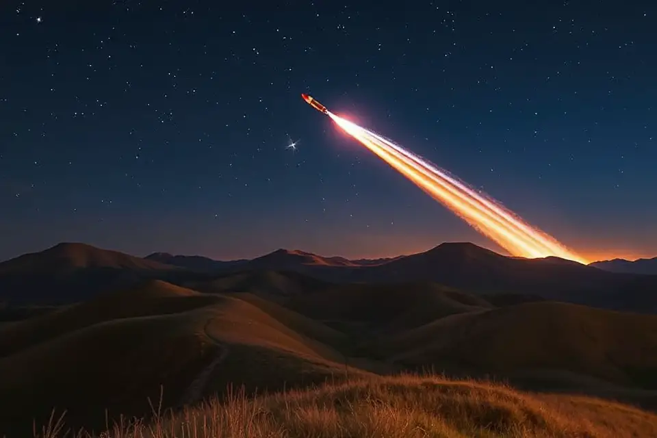 rocket trail night hills