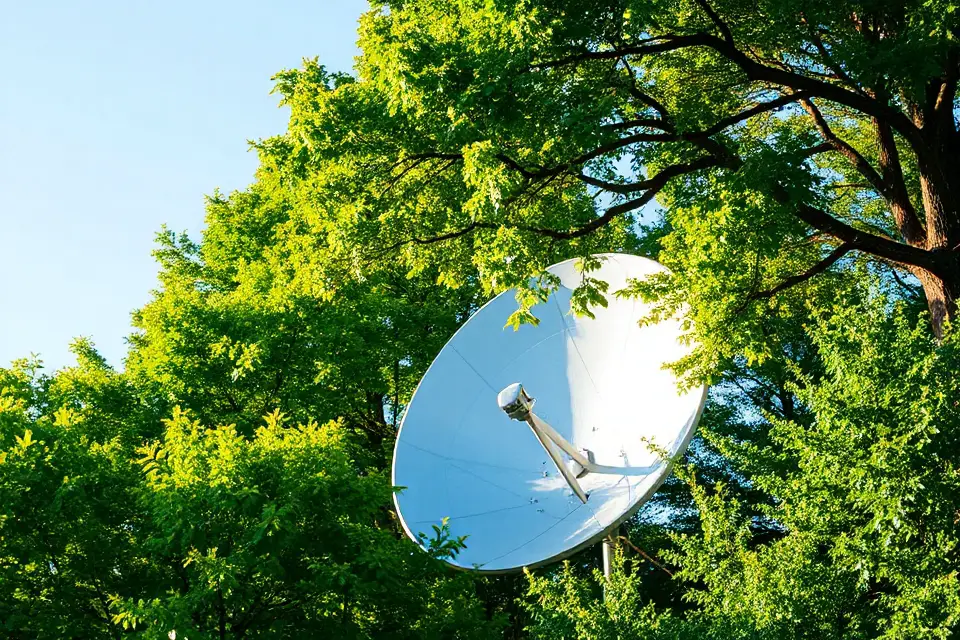 satellite dish in nature