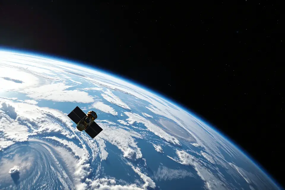 satellite in orbit photo