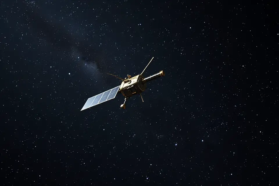 satellite in starry orbit