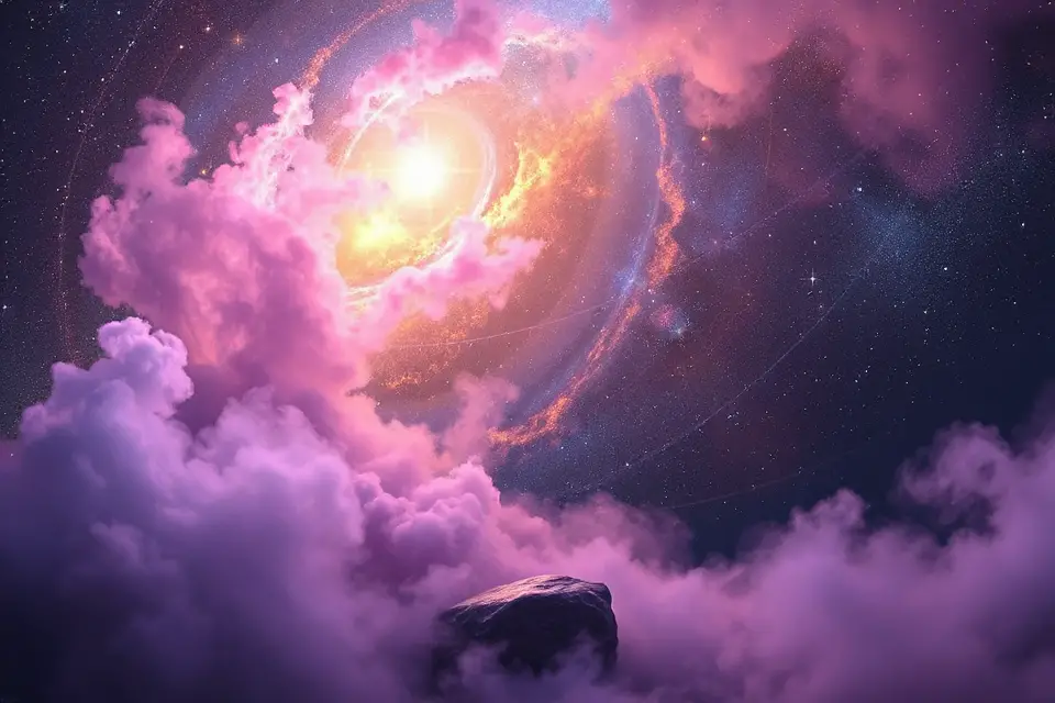 serene cosmic dust photo