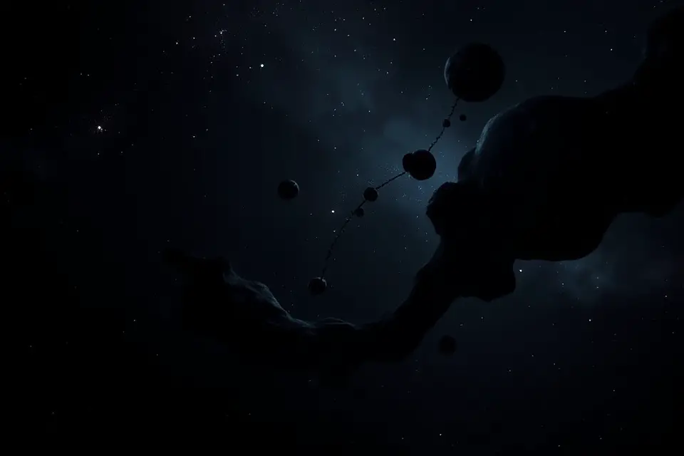 shadowy objects in void
