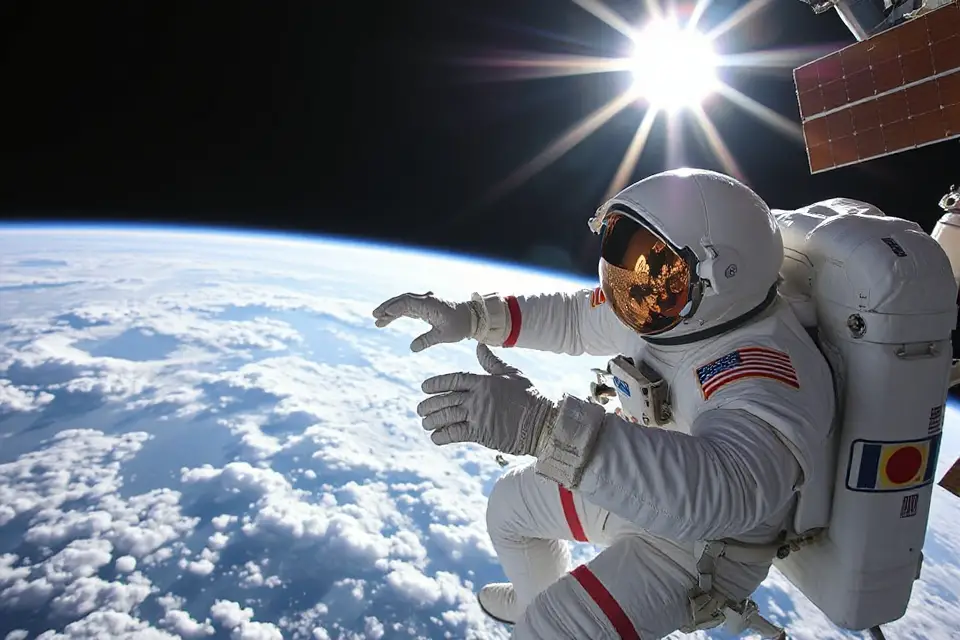 spacewalk object interaction photo