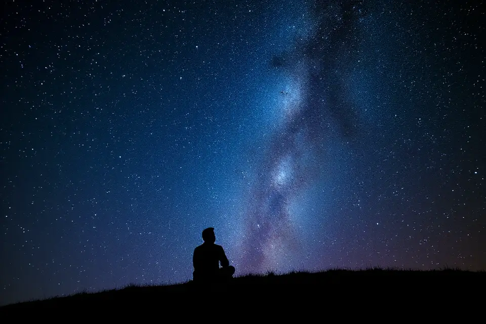 stargazing under starry sky