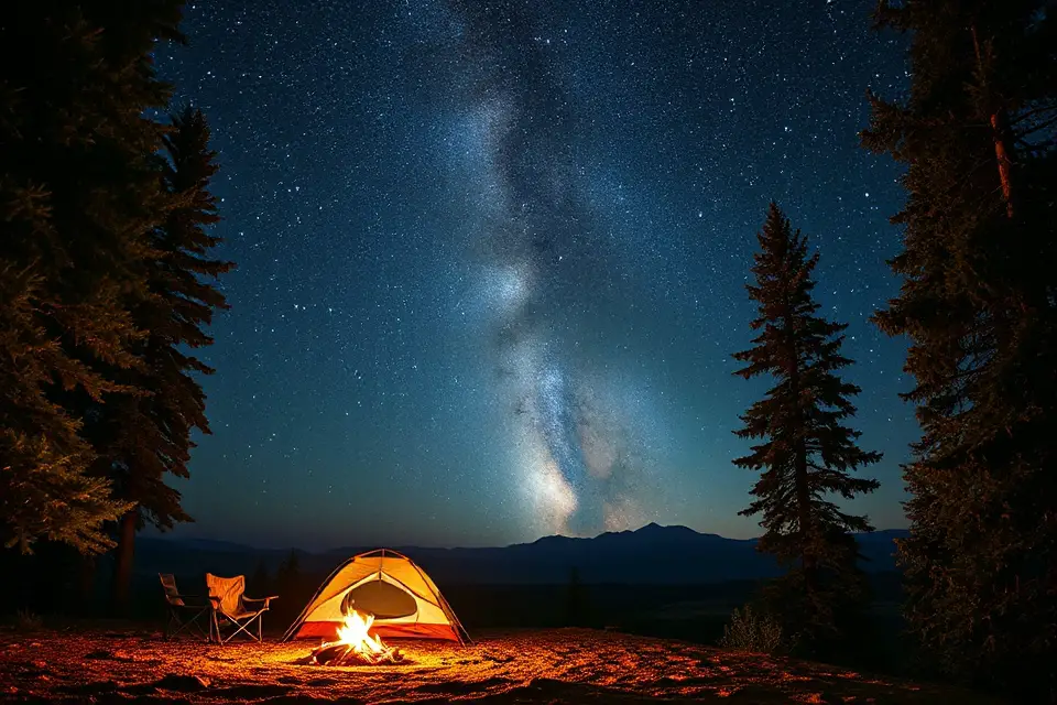 starry night camping experience