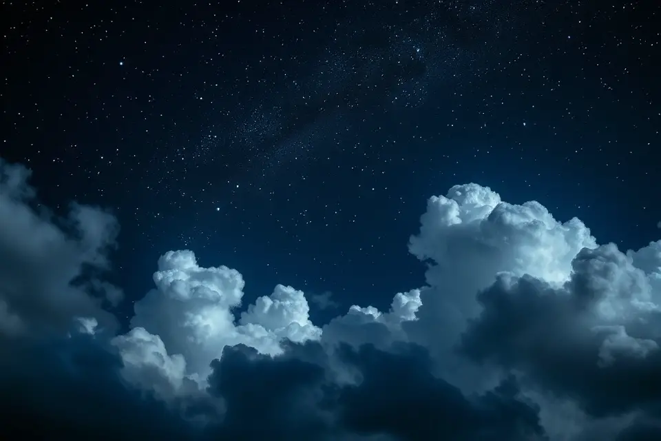 stars clouds abstract shapes