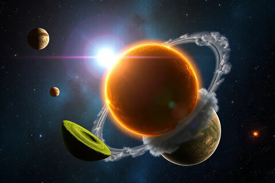 stunning binary star illustration