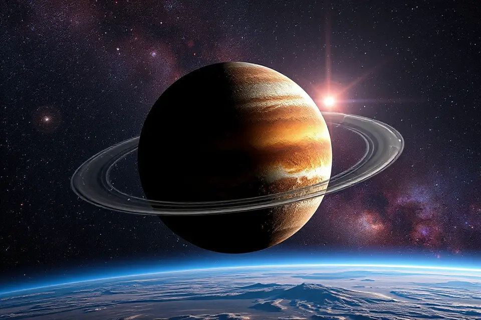 stunning distant alien landscape