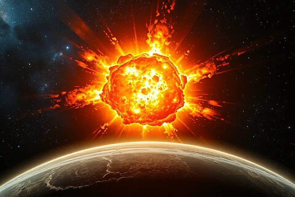 stunning supernova explosion image