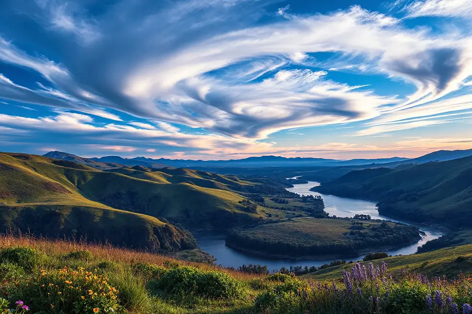 surreal time bending landscape