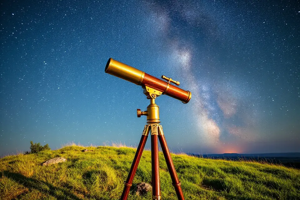 telescope gazing at stars