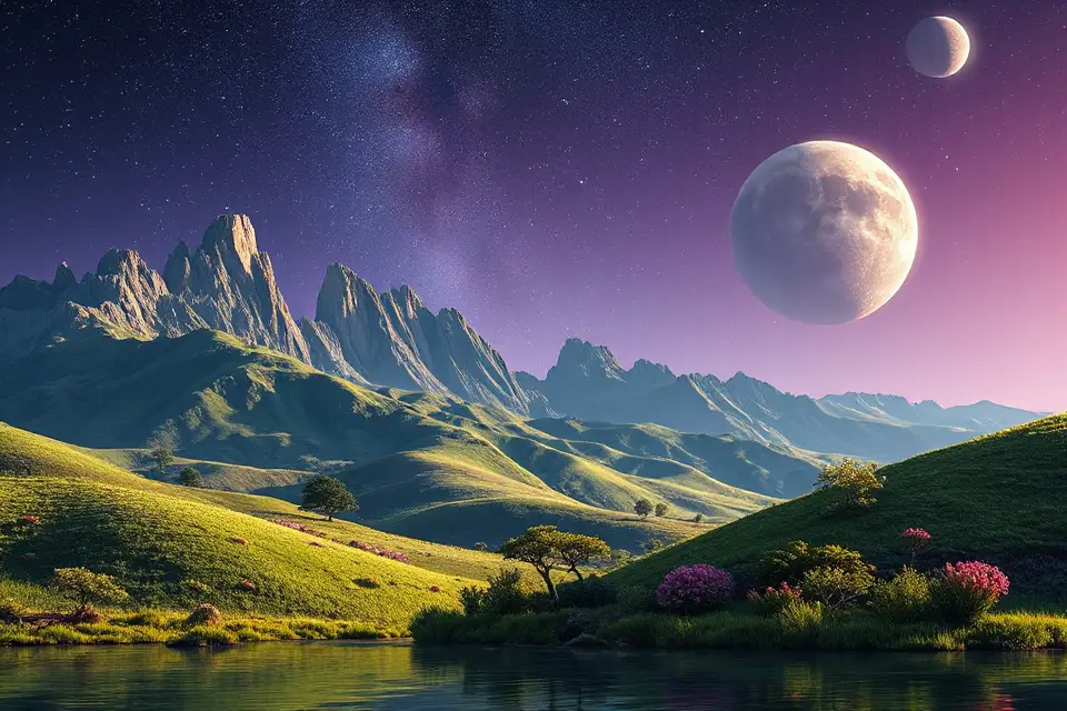 terrestrial exoplanet stock photo