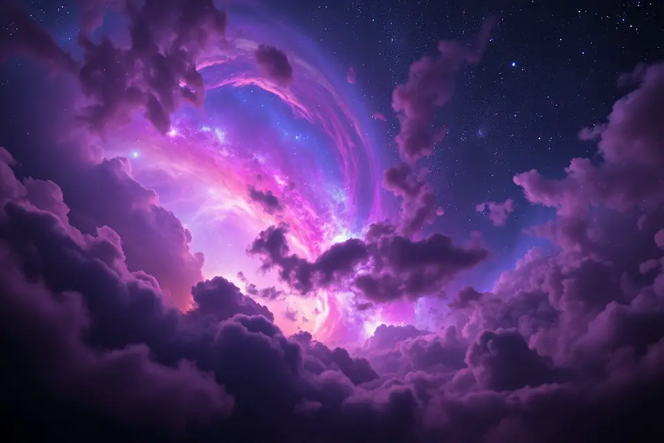 tranquil cosmic landscape photo