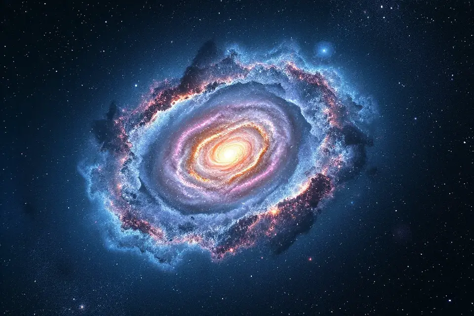 tranquil galaxy swirl photo