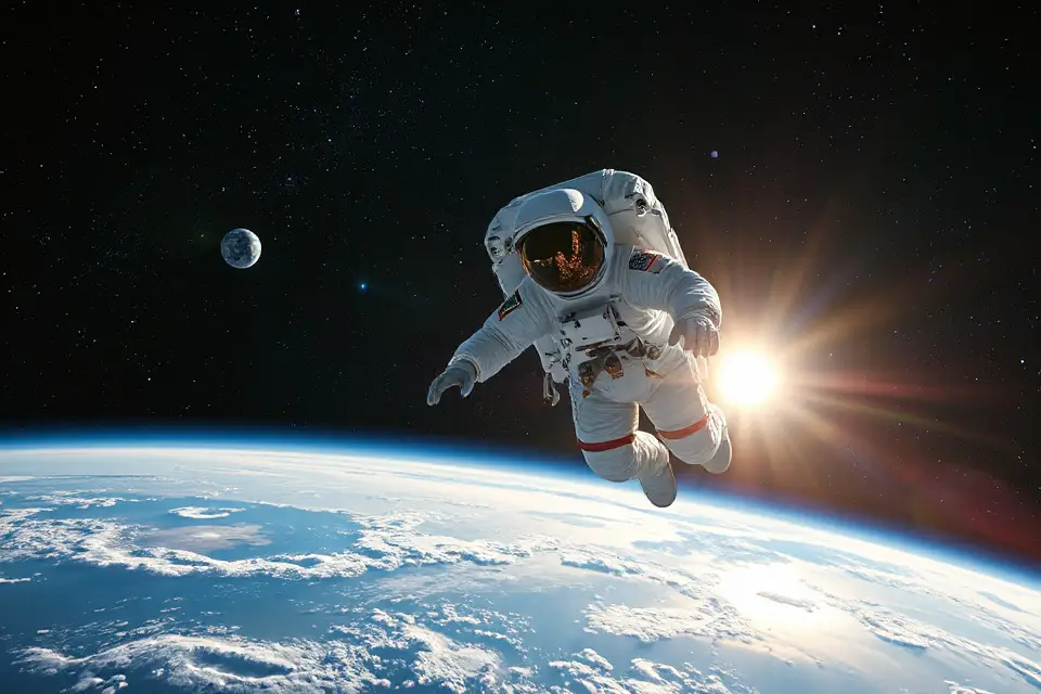 unique spacewalk perspective captured