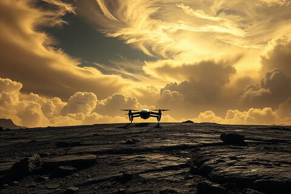 venus atmosphere with shadow