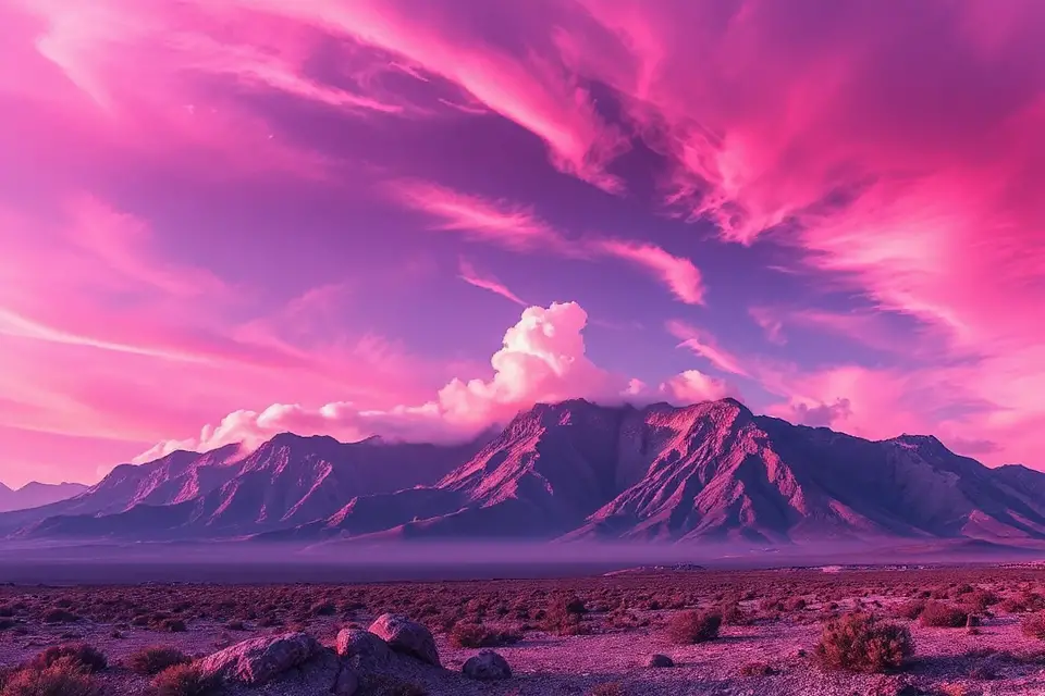 vibrant alien landscape photo
