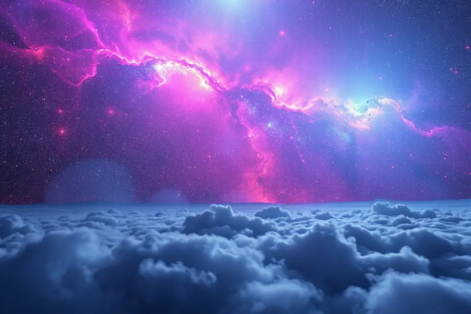 vibrant alien sky photo
