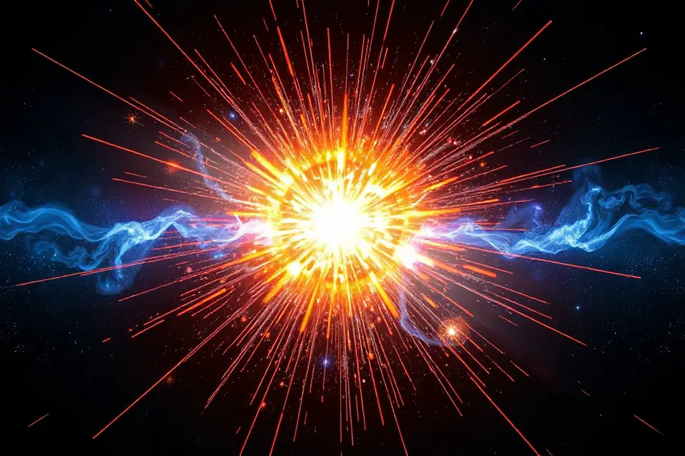 vibrant big bang explosion