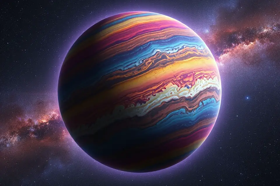vibrant gas giant illustration