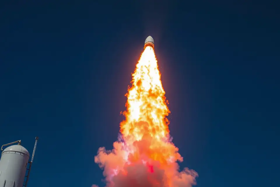 vibrant rocket flames imagery